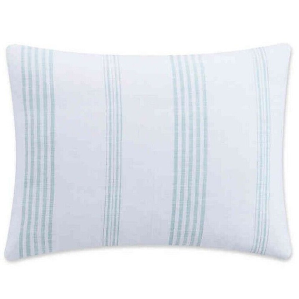 KAS Room Standard Shams Clifton Aqua Pillow Sham Summer Set of 2 Dorm Room